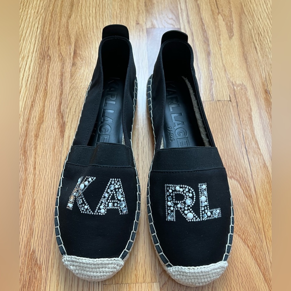 Karl Lagerfeld Black Espadrilles